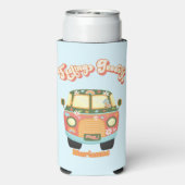 Bloemengevoel Groovy Hippy Van Pop Art 60s 70s Seltzer Blikjeskoeler (Seltzer Achterkant)