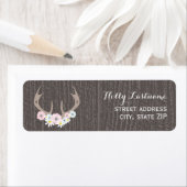 Bloemengewei + Barnwood Adreslabel Etiket (Insitu)