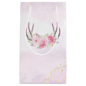 Bloemengewei Blush Roze & Goud Meisje's Verjaardag Klein Cadeauzakje (Voorkant)