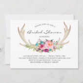 Bloemengewei boho Douche Uitnodiging (Voorkant)