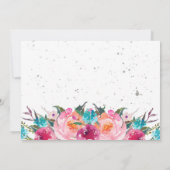 Bloemengewei boho Douche Uitnodiging (Achterkant)