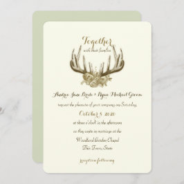 Bloemengewei Elegant Woodland bruiloft Kaart