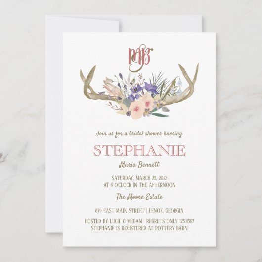 Bloemengewei rustiek Vrijgezellenfeest Kaart (Voorkant)