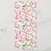 Bloemengewei rustieke bruiloft aangepaste diner me menu (Achterkant)