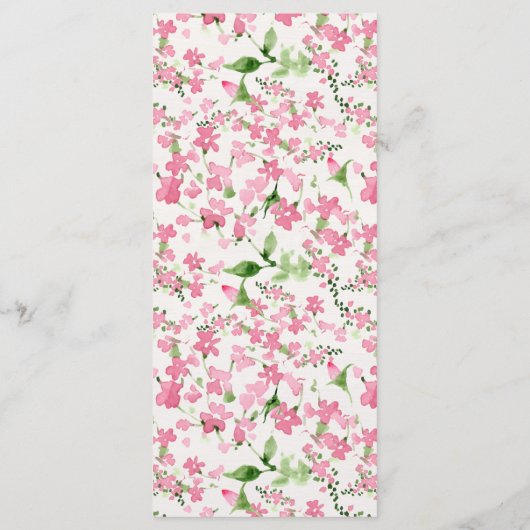 Bloemengewei rustieke bruiloft aangepaste diner me menu (Achterkant)