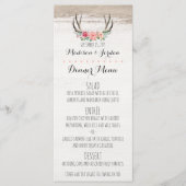 Bloemengewei rustieke bruiloft aangepaste diner me menu (Voorkant)