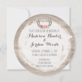 Bloemengewei rustieke bruiloft gepersonaliseerd Ca Kaart (Achterkant)