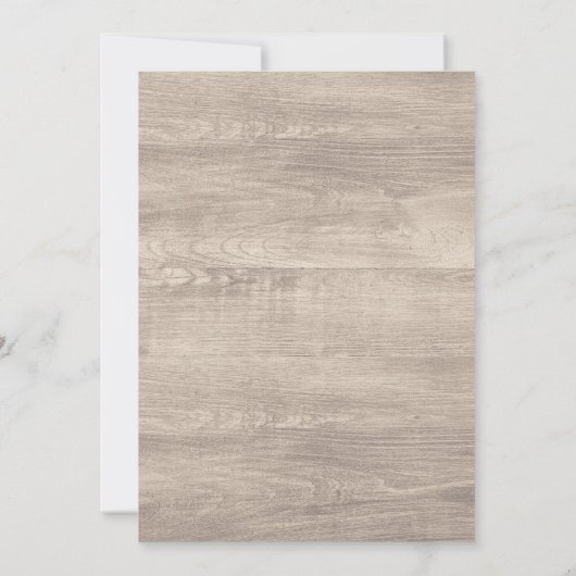 Bloemengewei rustieke bruiloft gepersonaliseerd fo kaart (Achterkant)