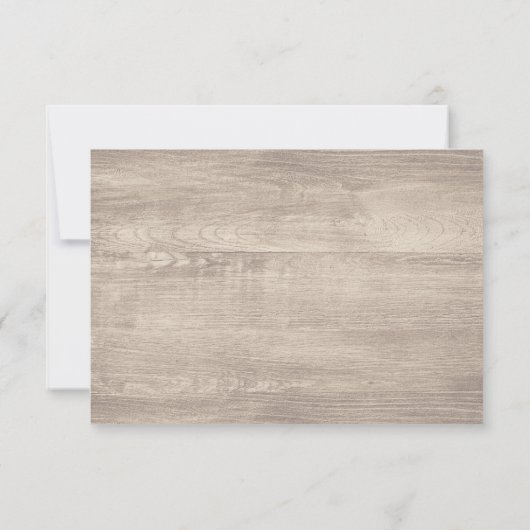 Bloemengewei rustieke bruiloft gepersonaliseerde R RSVP Kaartje (Achterkant)