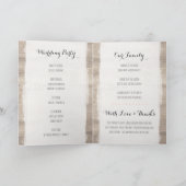 Bloemengewei rustieke bruiloft programma (Binnen)