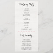 Bloemengewei rustieke bruiloft programma programmakaart (Achterkant)