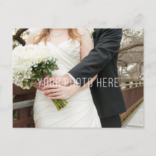 Bloemengewei rustieke houten bruiloft dank u briefkaart (Voorkant)