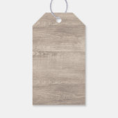 Bloemengewei rustieke houten bruiloft dank u cadeaulabel (Achterkant)