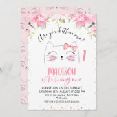 Bloemengezichtje van een katje Is jouw katje mijn Kaart (Voorkant / Achterkant)