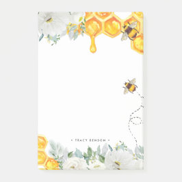 Bloemengif Honingraat Hommers Monogram Persoonlijk Post-it® Notes