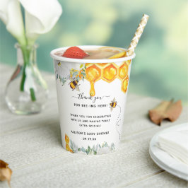 Bloemengift Bijenkorf Hommels Baby Shower Papieren Bekers