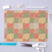 Bloemengingham Patchwork Vintage Boerderij Uitzich Tissuepapier (Craft)