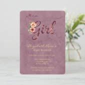 Bloemengirls baby shower kaart (Staand voorkant)
