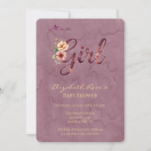 Bloemengirls baby shower kaart (Voorkant)