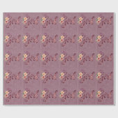 Bloemengirls babyshower cadeaupapier (Vlak)