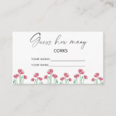 Bloemengissing hoeveel kurken bruidsspel informatiekaartje (Voorkant)