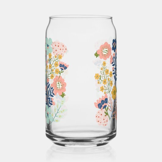 Bloemenglas Pastel Can Jar Blikvorm Glas (Links)
