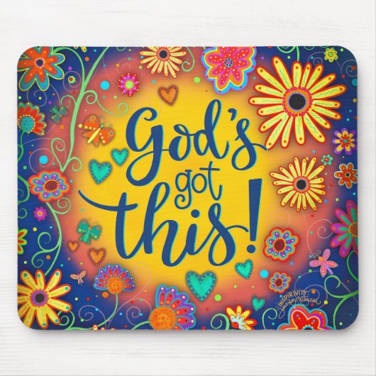  bloemengod heeft deze inspirerende mousepad muismat (Voorkant)