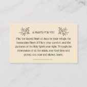 BLOEMENGOD ZEGENE U GEBEDSHEILIGE KAART PLAATSKAARTJE (Achterkant)