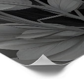 Bloemengodin in zwart en wit poster (Hoek)