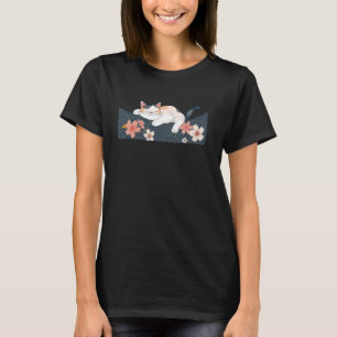 Bloemengolf Kitten Liefhebber Japanse Kunst Cute K T-shirt