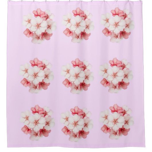 Bloemengordijn voor de douche douchegordijn (Voorkant)