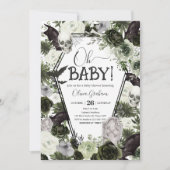 bloemengotisch Baby shower Kaart (Voorkant)