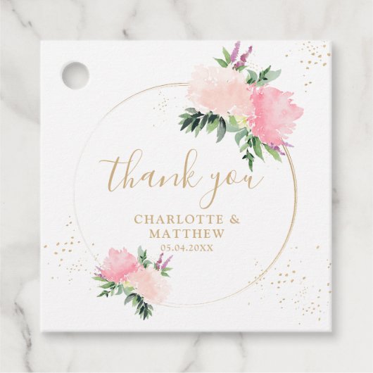 Bloemengoud Bedankt  Bedankjes Labels (Voorkant)
