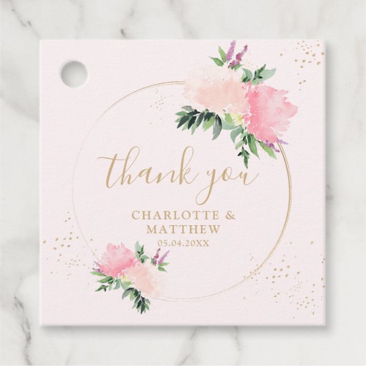 Bloemengoud Bedankt  Bedankjes Labels (Voorkant)