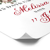 Bloemengoud Blush Burgundy Countdown Bord Poster (Hoek)