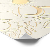  Bloemengoud Bruiloft Welkom Poster (Hoek)