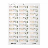 Bloemengoud elegant etiket (Full Sheet)