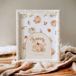 Bloemengoud folie pastel kleine pompoen Favors Poster