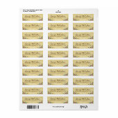 Bloemengoud glitterfolie retouradres etiket (Full Sheet)
