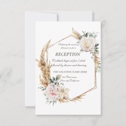 Bloemengoud kader Ontvangst Kaart (Voorkant)