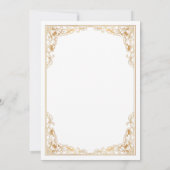 Bloemengoud Lijst wit islamitisch moslim bruiloft Kaart (Achterkant)