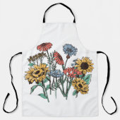 Bloemengoud Vintage Schort (Voorkant)
