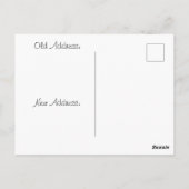 Bloemengouden lijst nieuwe adres briefkaart (Achterkant)