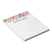 Bloemengrens Custom notitieblok (Schuin)