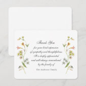  bloemengrens dank je kaart (Voorkant / Achterkant)