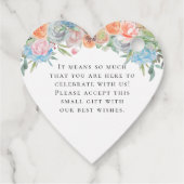 Bloemengrens Dank u namen bericht bruiloft Bedankjes Labels (Achterkant)