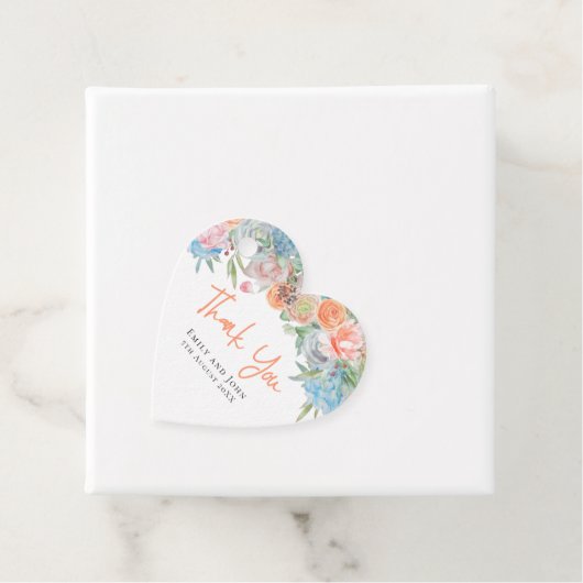 Bloemengrens Dank u namen bericht bruiloft Bedankjes Labels (In situ)