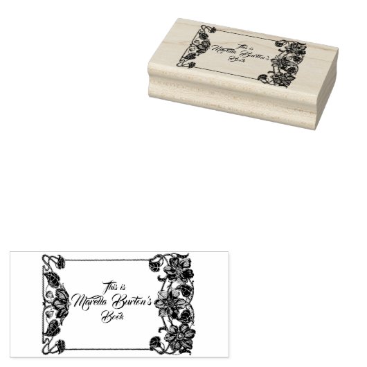 Bloemengrens eigendom stempel (Gestempeld)