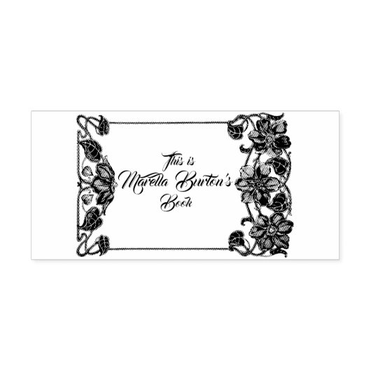 Bloemengrens eigendom stempel (Afrduk)