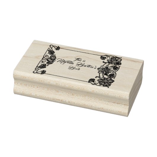 Bloemengrens eigendom stempel (Stempel)